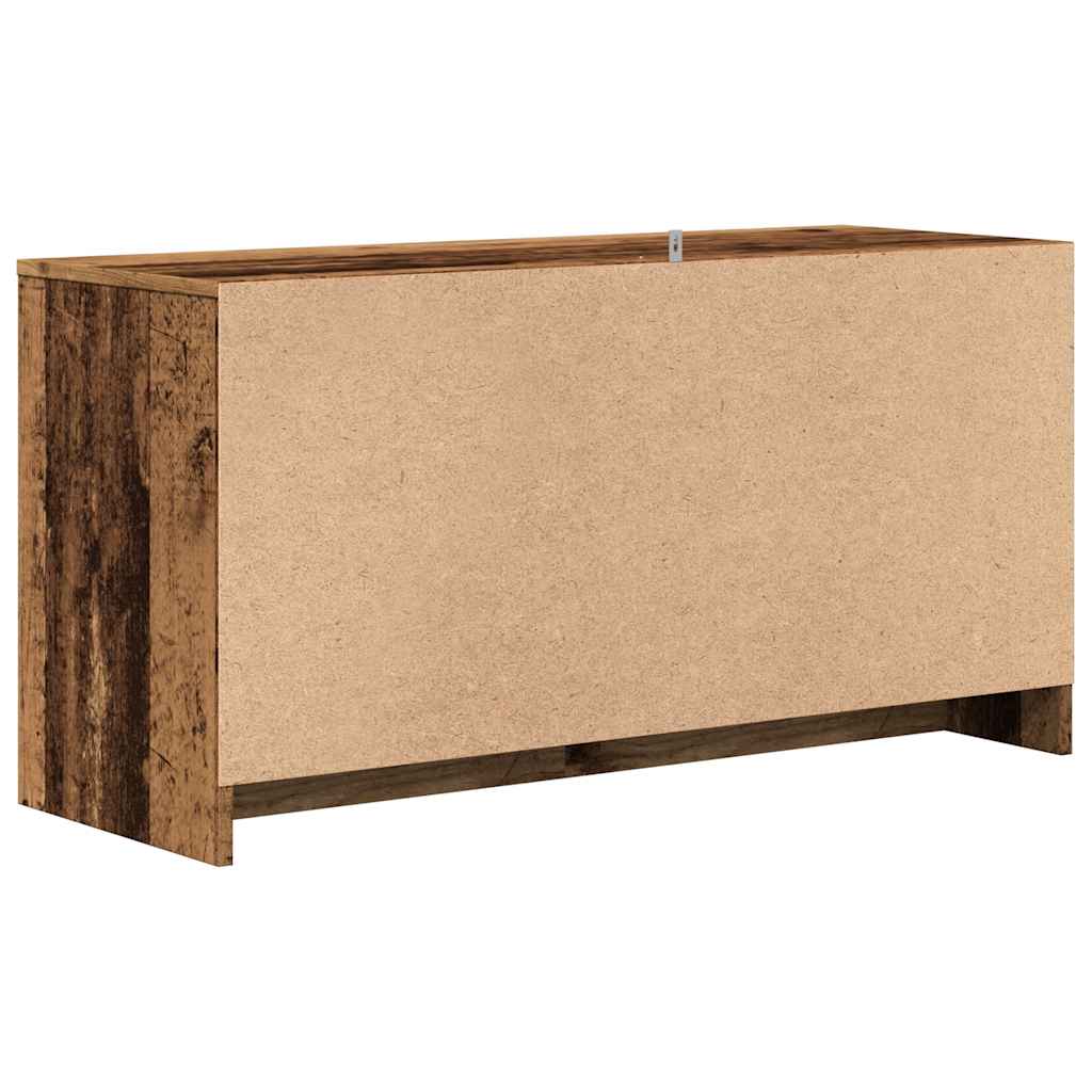 Modern Wooden TV Tele Stand Unit Cabinet With 2 Doors & Open Storage Shelves