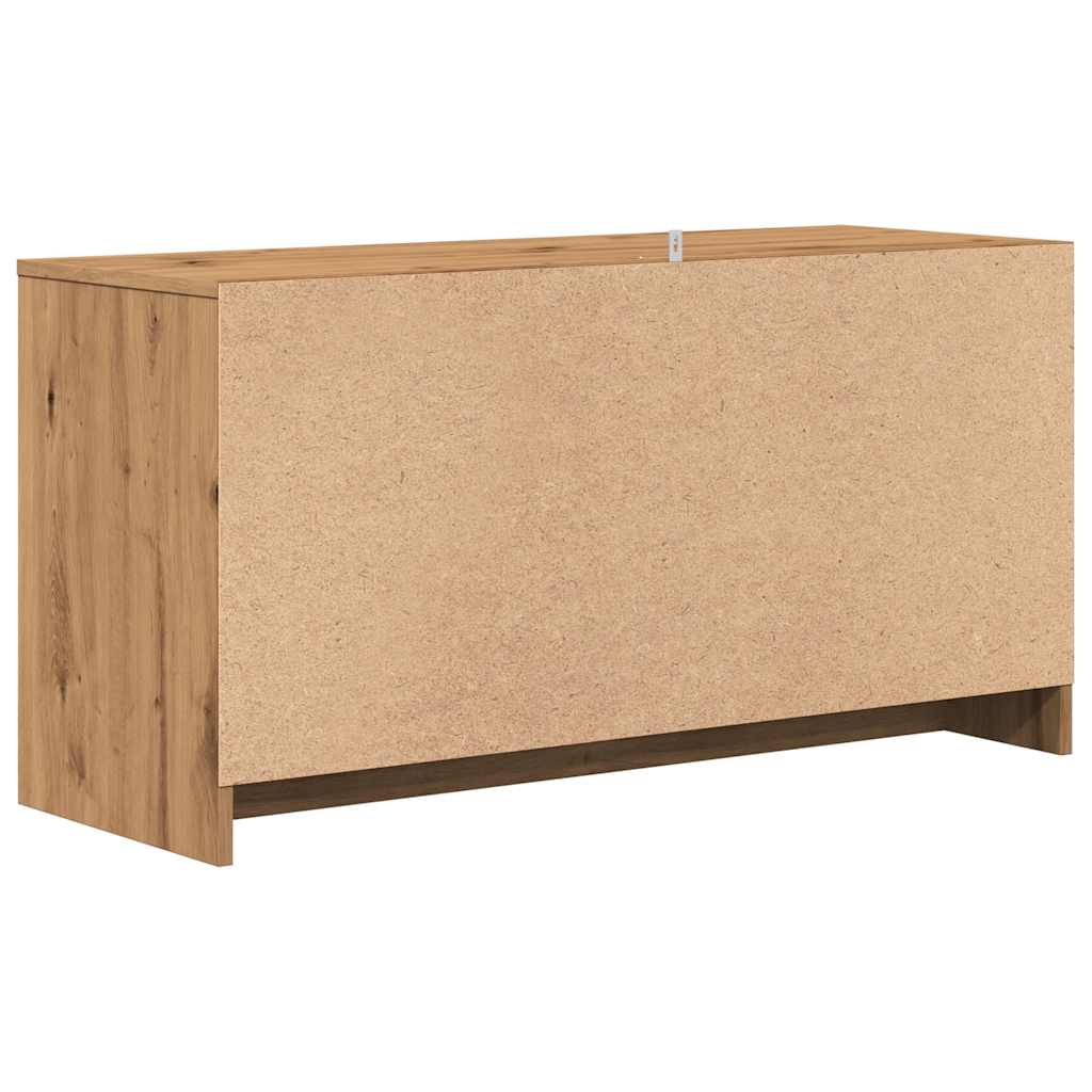 Modern Wooden TV Tele Stand Unit Cabinet With 2 Doors & Open Storage Shelves
