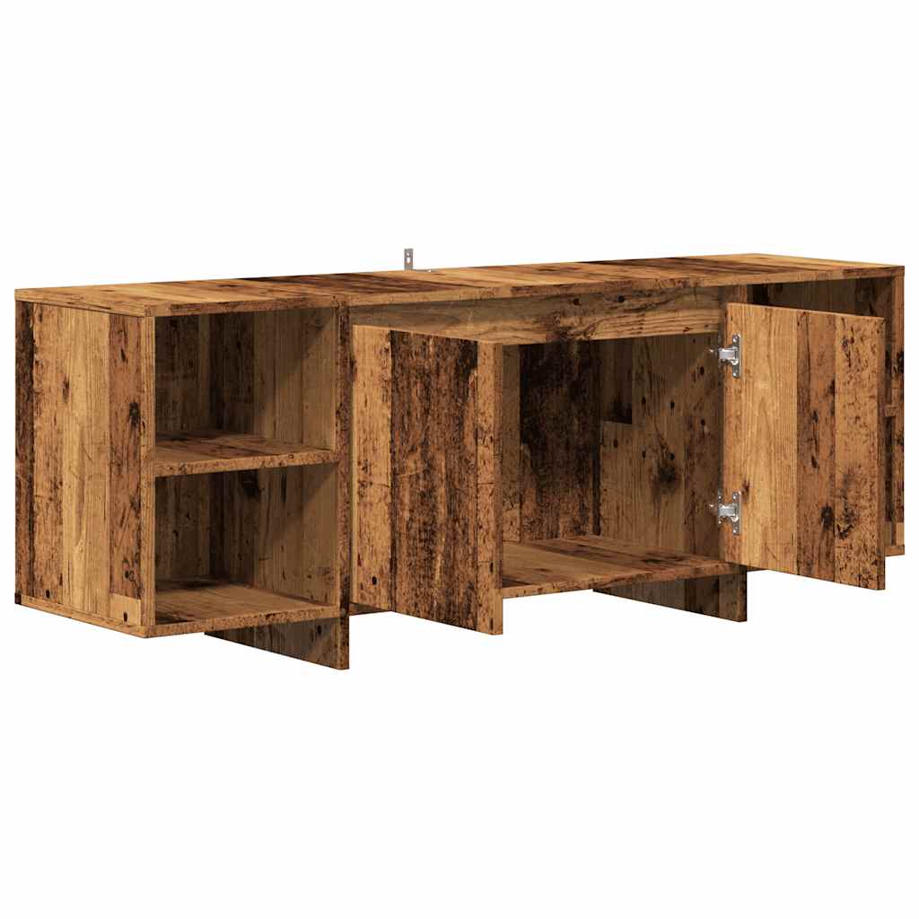 Modern Wooden TV Tele Stand Unit Cabinet Home Entertainment Unit With 2 Doors