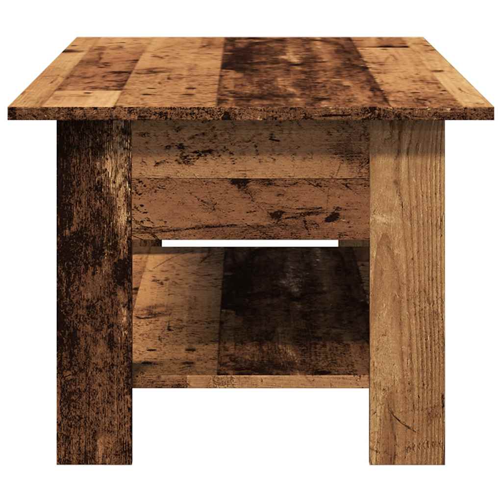 Modern Wooden Living Room Rectangular Coffee Table With Lower Storage Shelf Wood