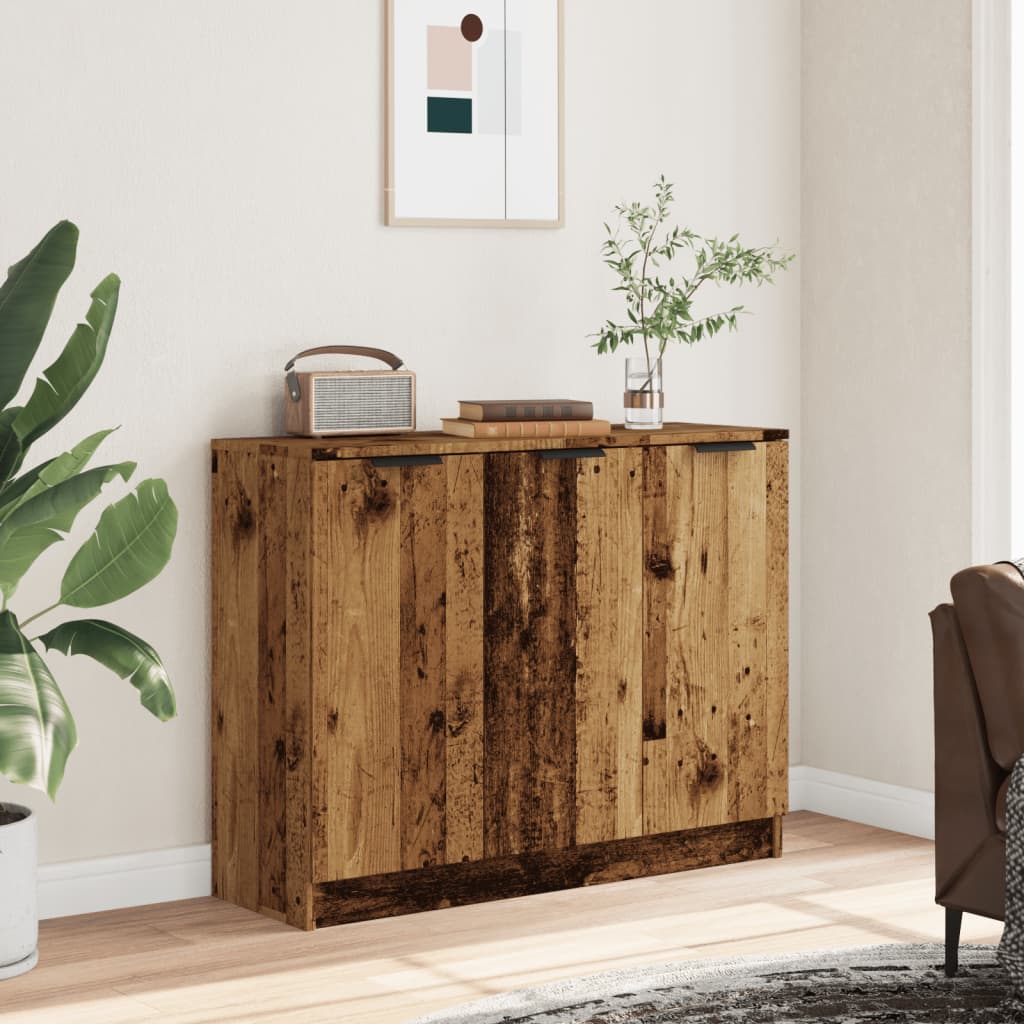Modern Wooden 3 Door Sideboard Storage Cabinet Wood Dining Room Unit