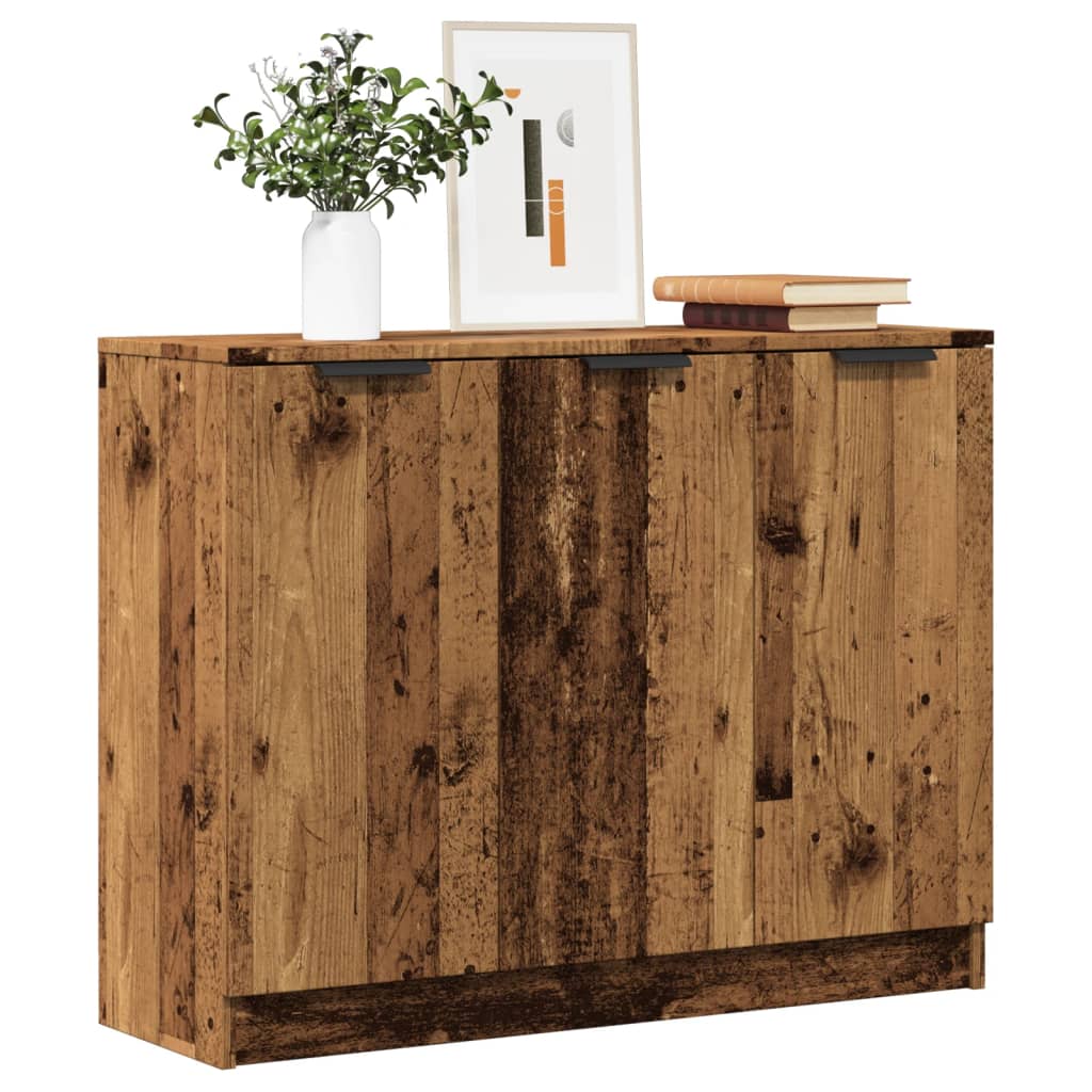 Modern Wooden 3 Door Sideboard Storage Cabinet Wood Dining Room Unit