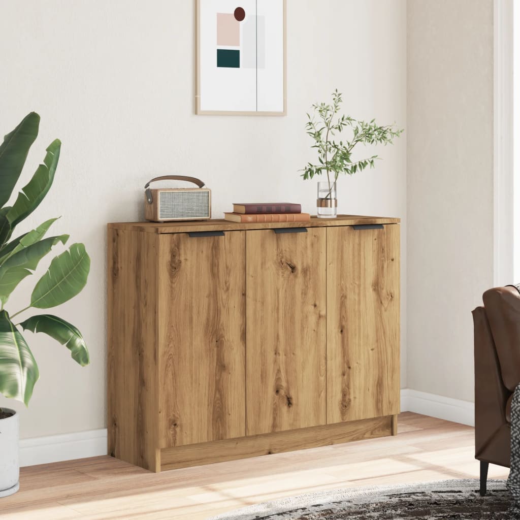 Modern Wooden 3 Door Sideboard Storage Cabinet Wood Dining Room Unit