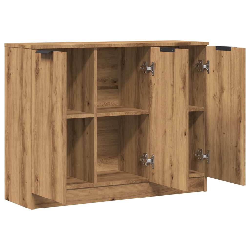 Modern Wooden 3 Door Sideboard Storage Cabinet Wood Dining Room Unit