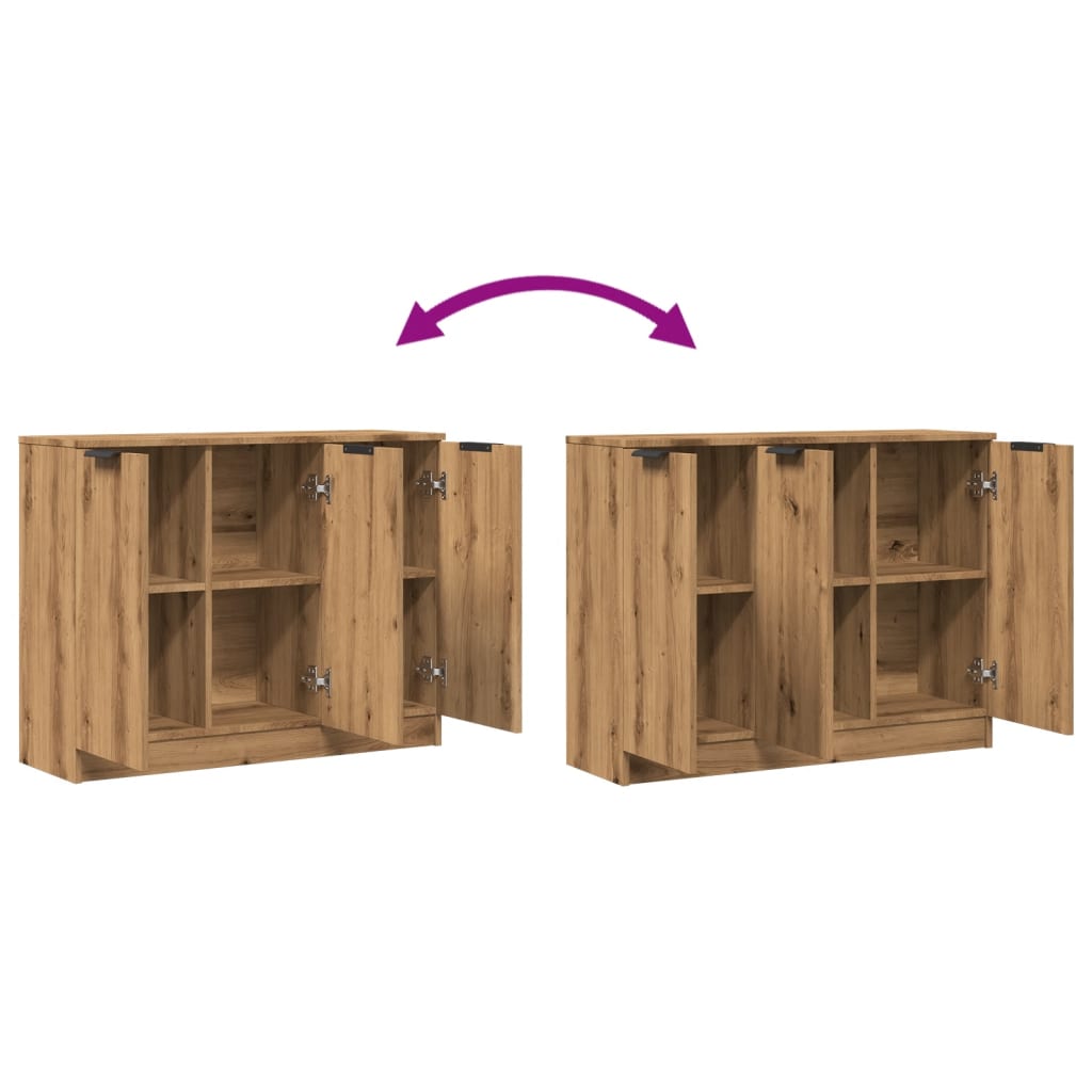 Modern Wooden 3 Door Sideboard Storage Cabinet Wood Dining Room Unit