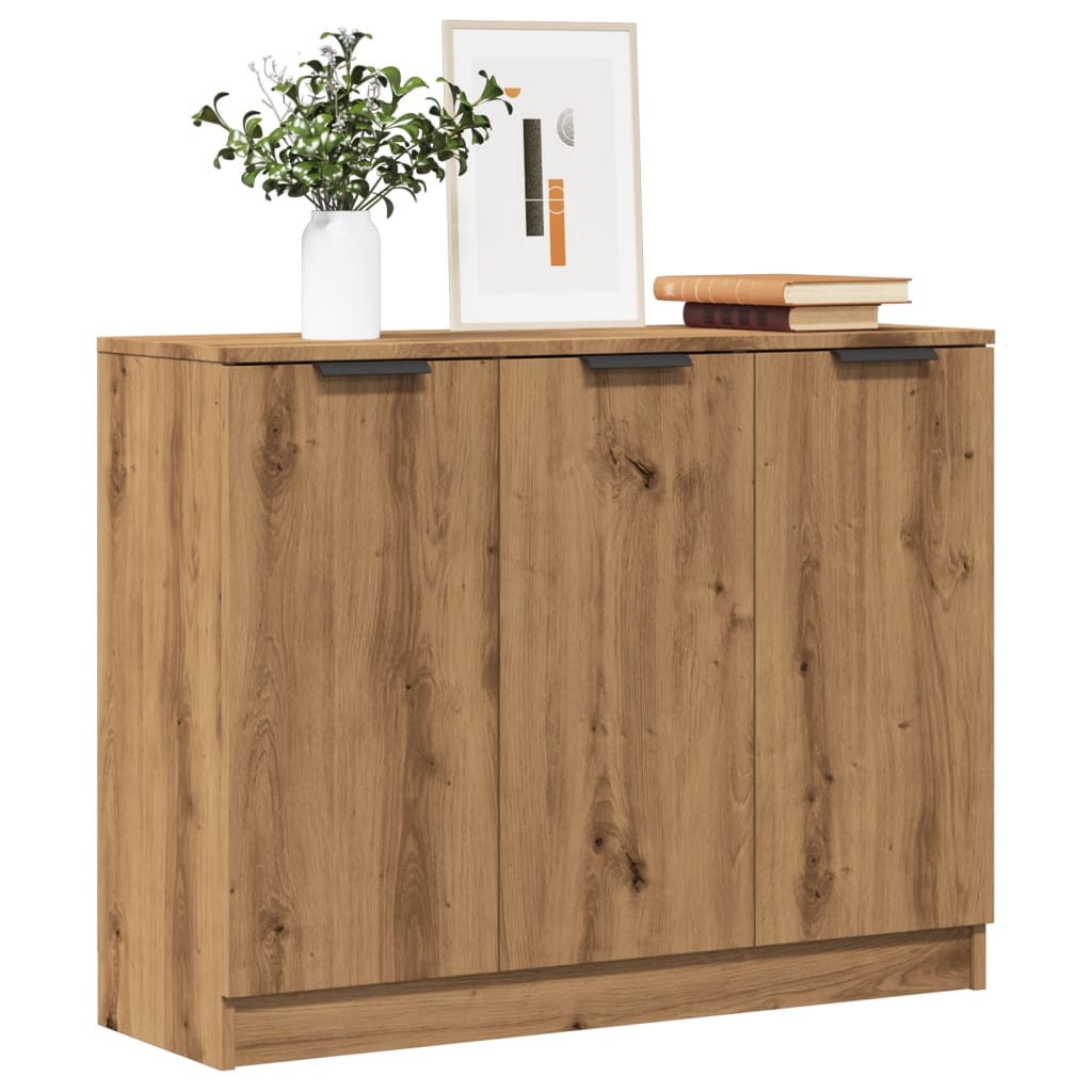 Modern Wooden 3 Door Sideboard Storage Cabinet Wood Dining Room Unit