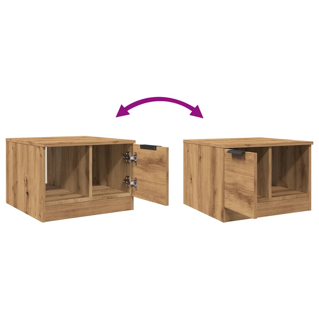 Coffee Table Artisan Oak 50x50x36 cm Engineered Wood