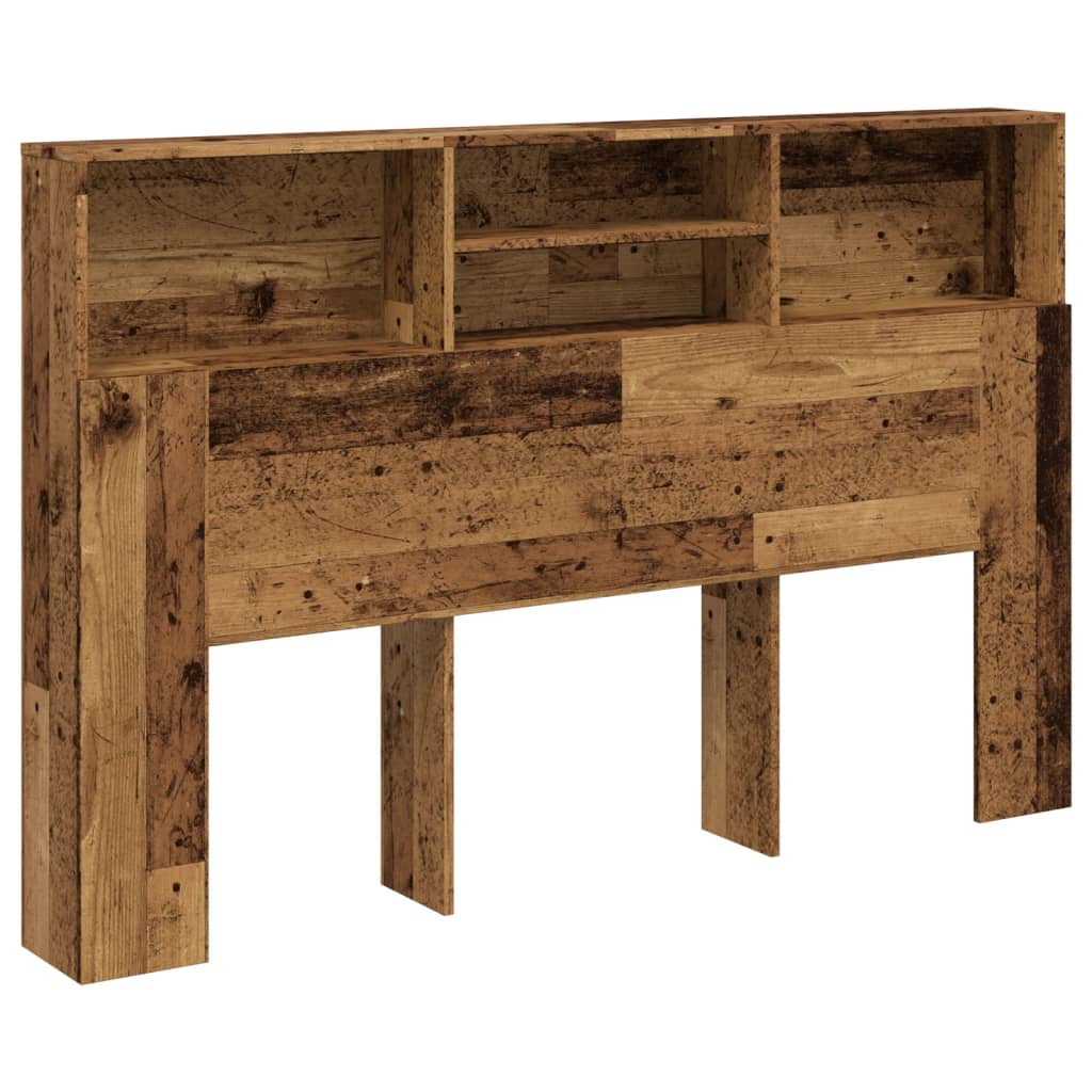 Modern Wooden Queen Size 1.6m Bed Headboard With Open Storage Compartments