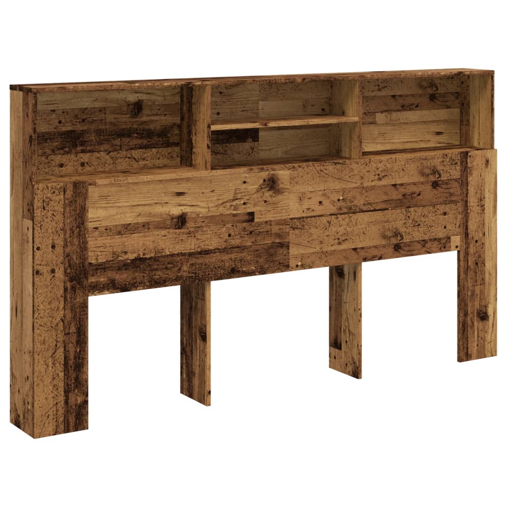 Modern Wooden Super King Size 1.8m Headboard Cabinet With Open Storage Shelves