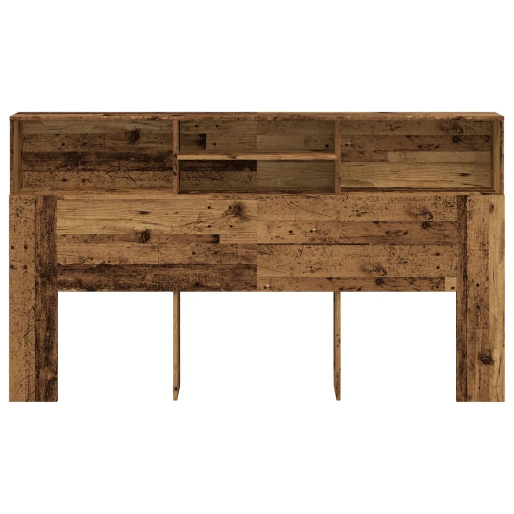 Modern Wooden Super King Size 1.8m Headboard Cabinet With Open Storage Shelves