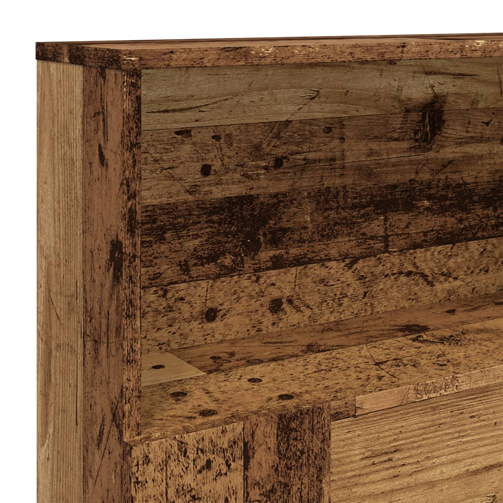 Modern Wooden Super King Size 1.8m Headboard Cabinet With Open Storage Shelves