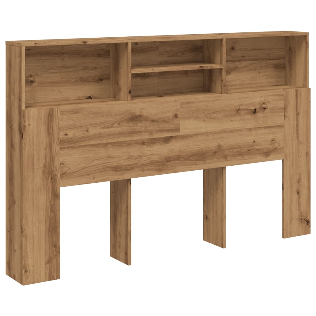 Modern Wooden Super King Size 1.8m Headboard Cabinet With Open Storage Shelves