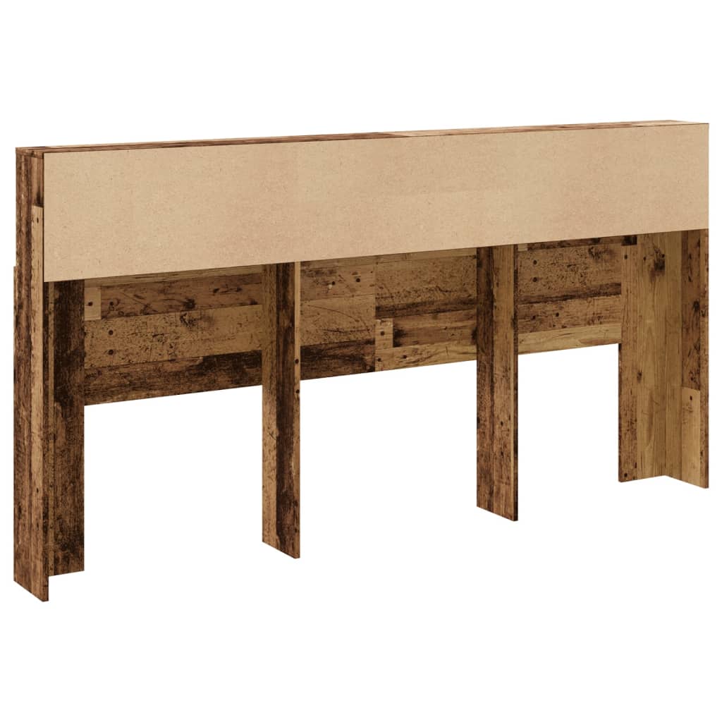 Modern Wooden Emperor Size 2m Headboard With Open Storage Compartments Wood