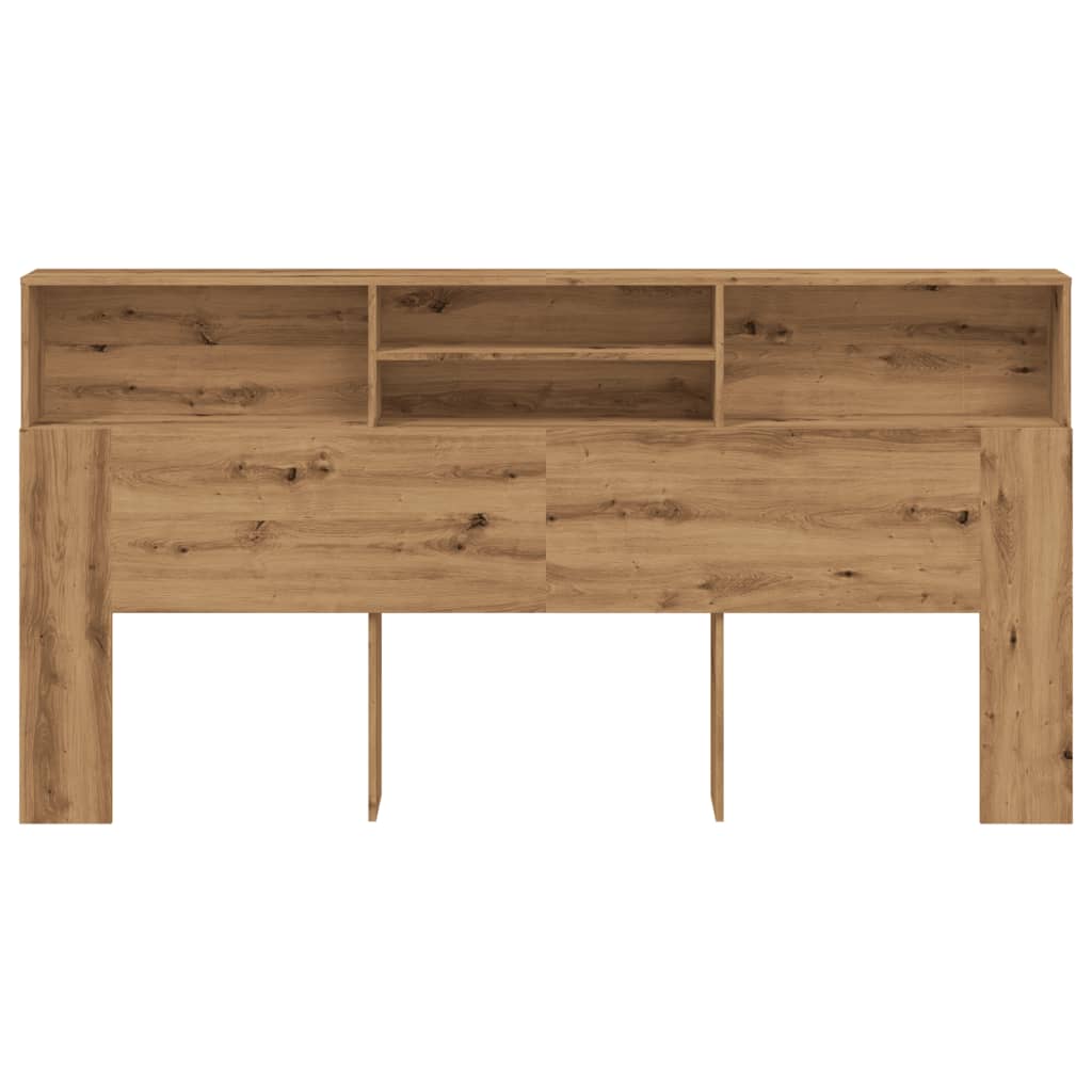 Modern Wooden Emperor Size 2m Headboard With Open Storage Compartments Wood