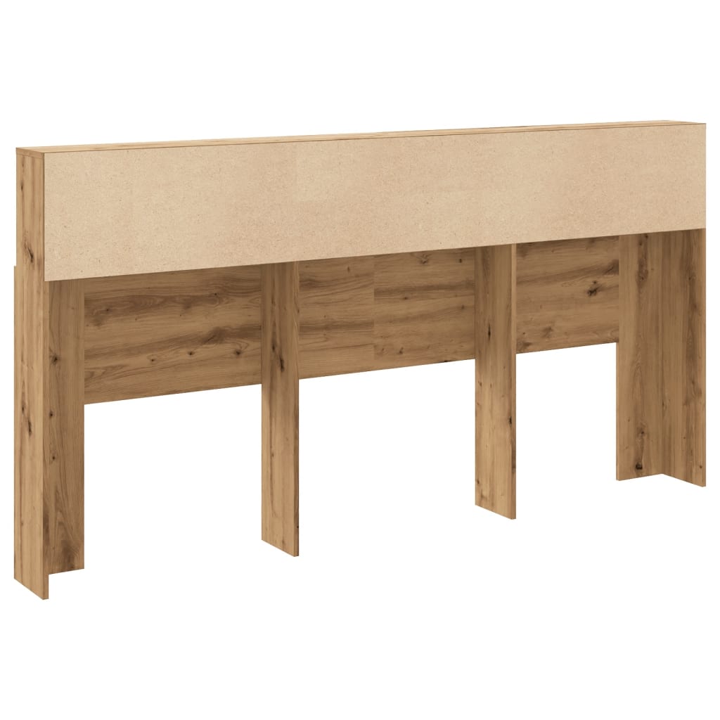Modern Wooden Emperor Size 2m Headboard With Open Storage Compartments Wood