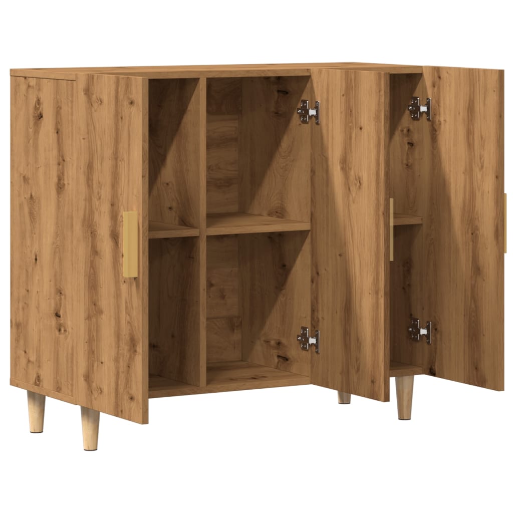 Modern Wooden 3 Door Home Sideboard Storage Cabinet Dining Room Wood Unit