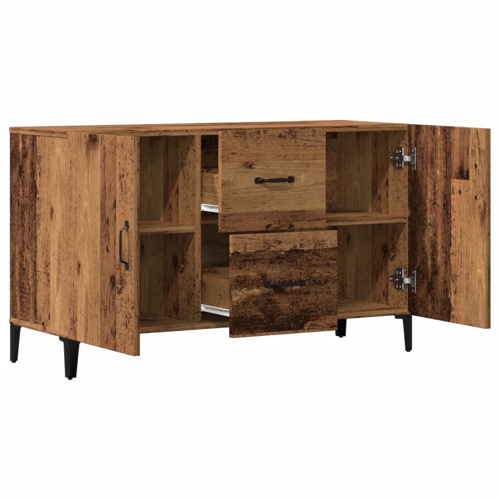 Modern Wooden Sideboard Storage Cabinet Unit With 2 Doors & 2 Drawers Wood