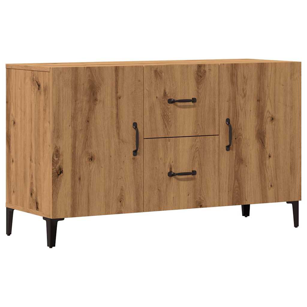 Modern Wooden Sideboard Storage Cabinet Unit With 2 Doors & 2 Drawers Wood