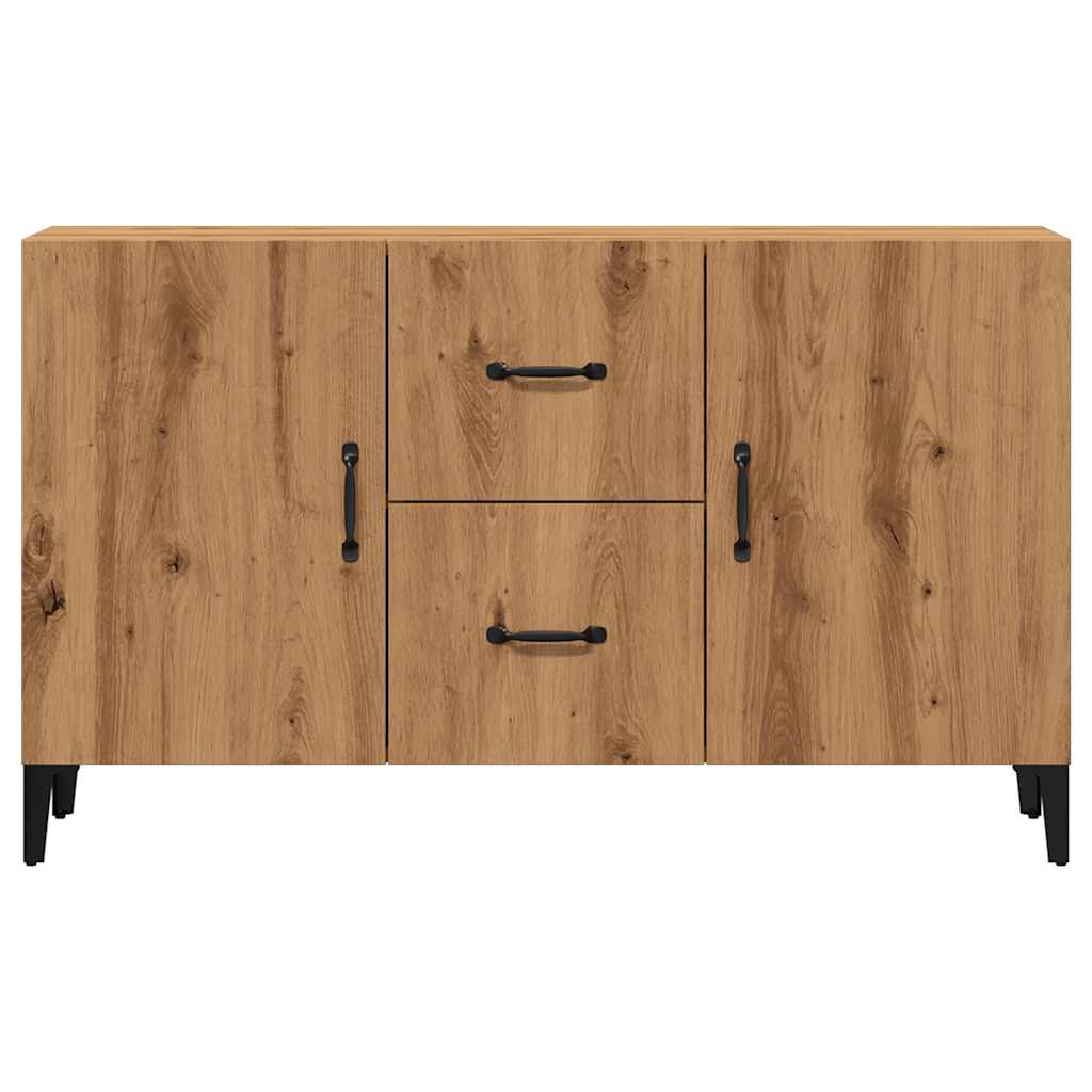 Modern Wooden Sideboard Storage Cabinet Unit With 2 Doors & 2 Drawers Wood