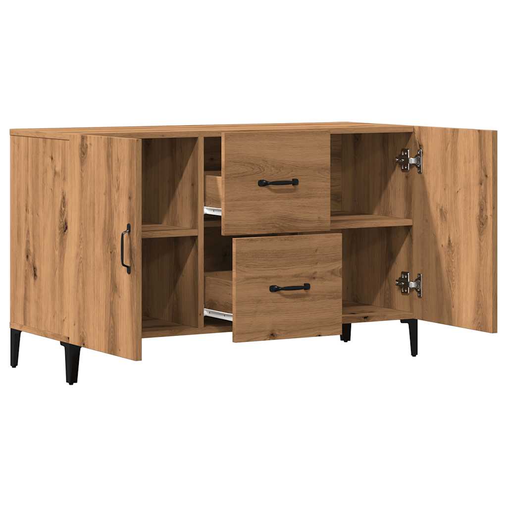 Modern Wooden Sideboard Storage Cabinet Unit With 2 Doors & 2 Drawers Wood