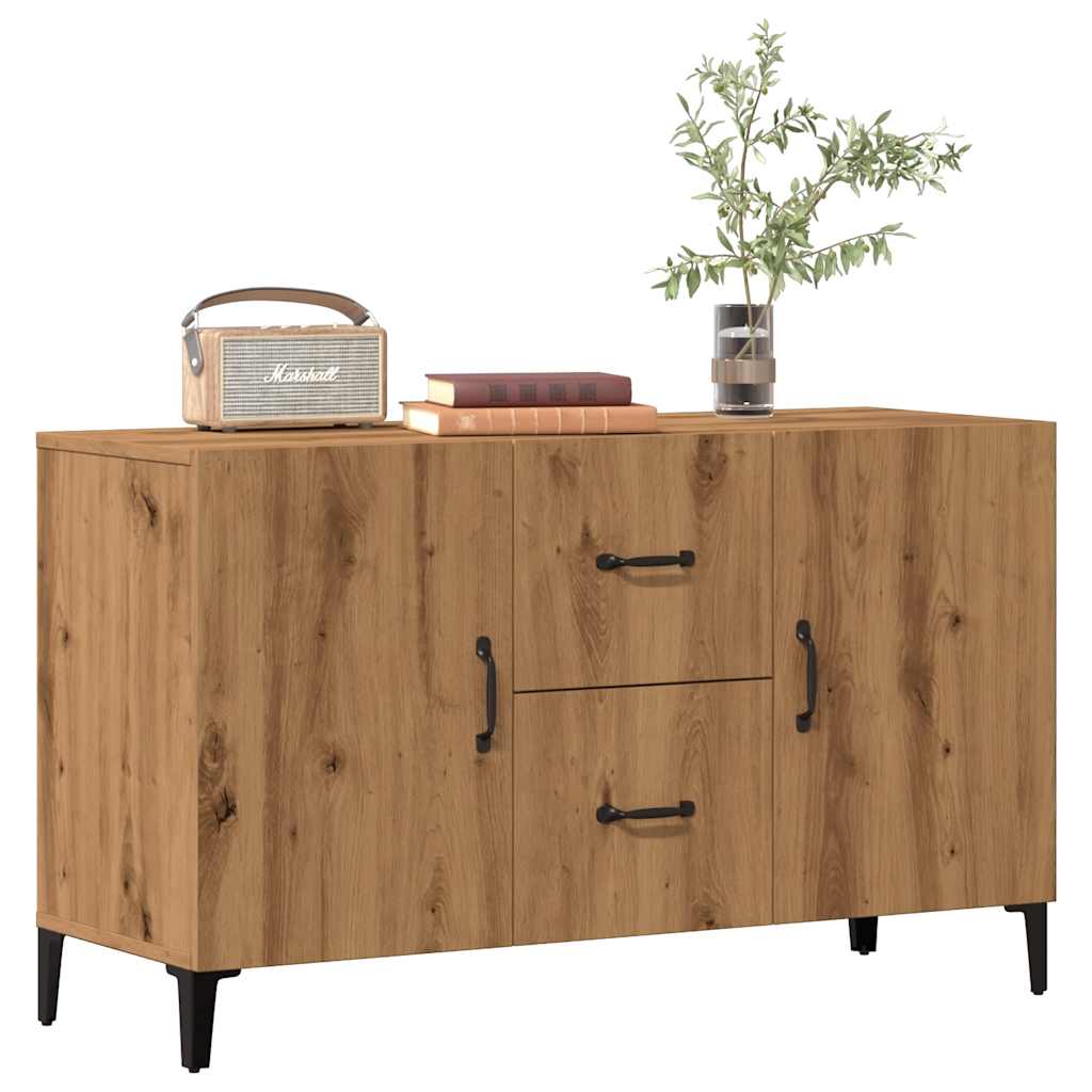 Modern Wooden Sideboard Storage Cabinet Unit With 2 Doors & 2 Drawers Wood