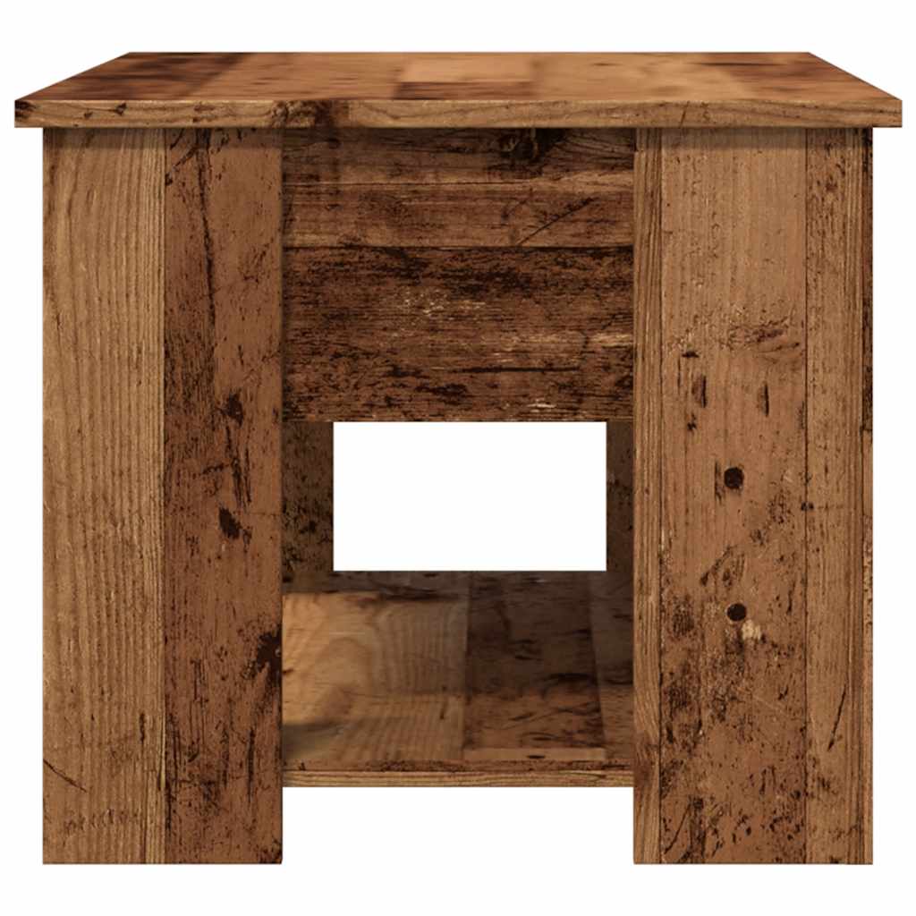 Modern Wooden Living Room Coffee Table With Lift Top Design & Storage Shelf Wood