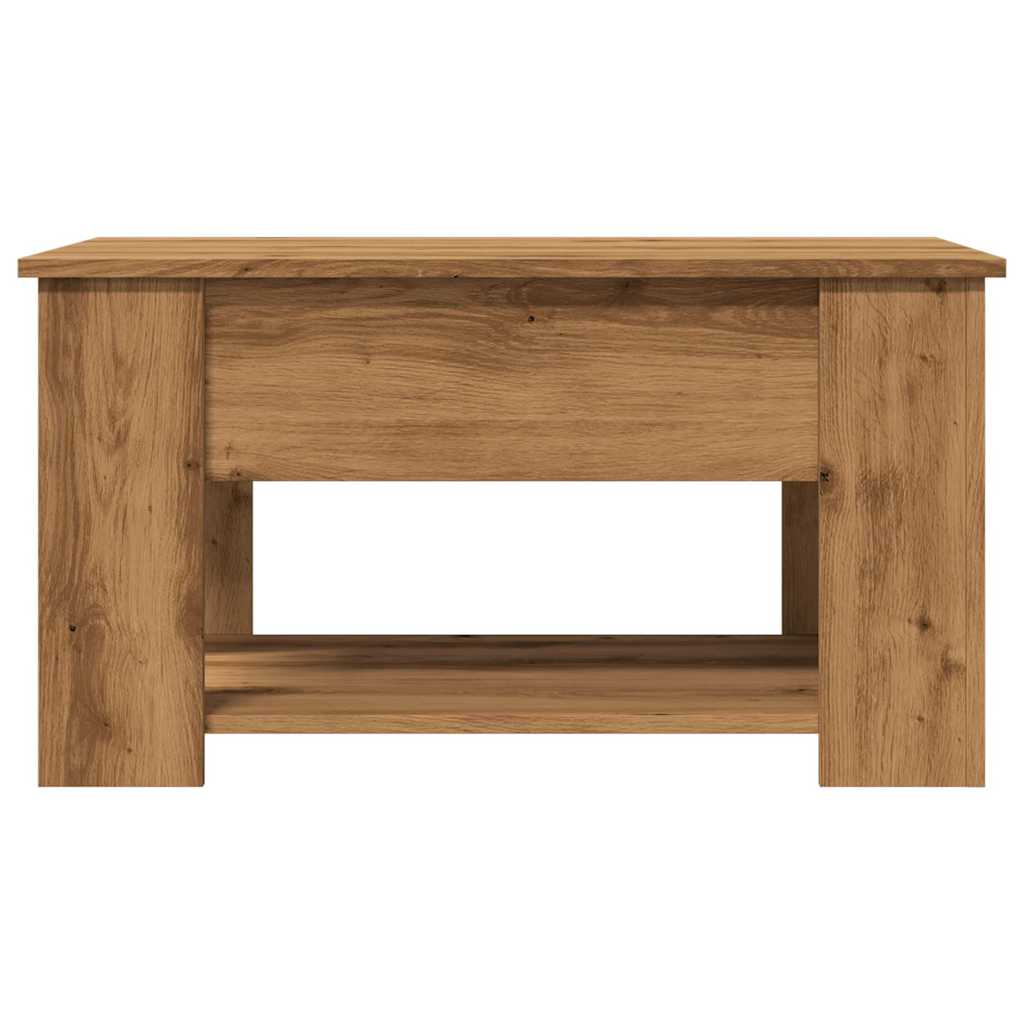 Modern Wooden Living Room Coffee Table With Lift Top Design & Storage Shelf Wood