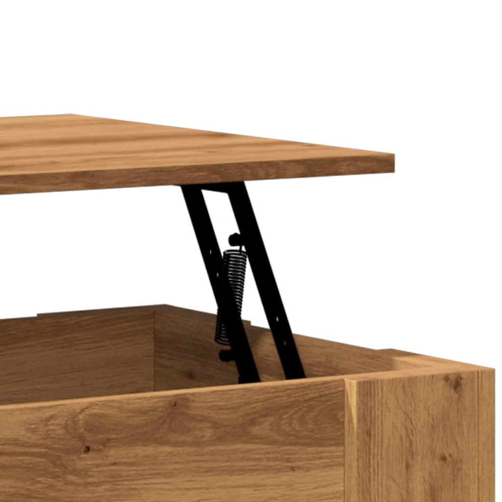 Modern Wooden Living Room Coffee Table With Lift Top Design & Storage Shelf Wood