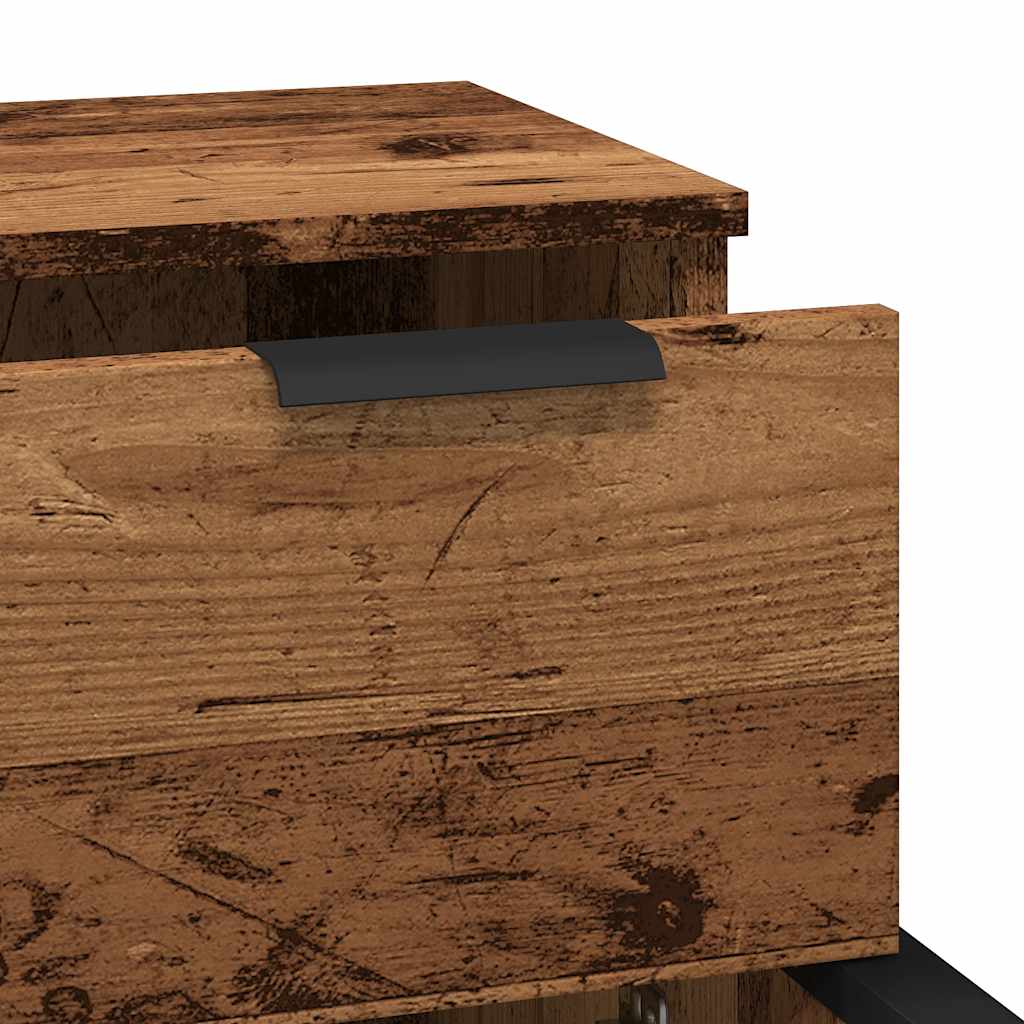 Sideboard Old Wood 30x30x70 cm Engineered Wood