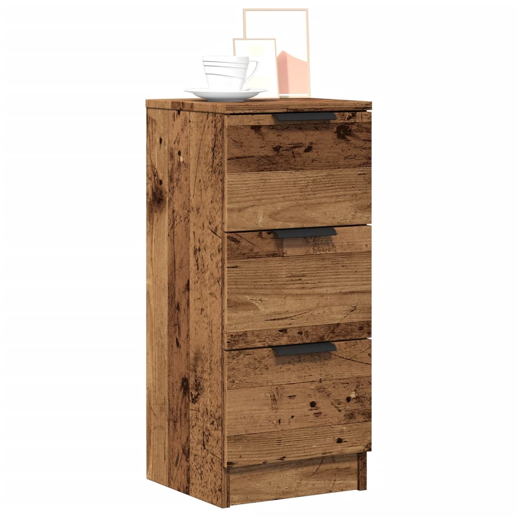 Sideboards 2 pcs Old Wood 30x30x70 cm Engineered Wood