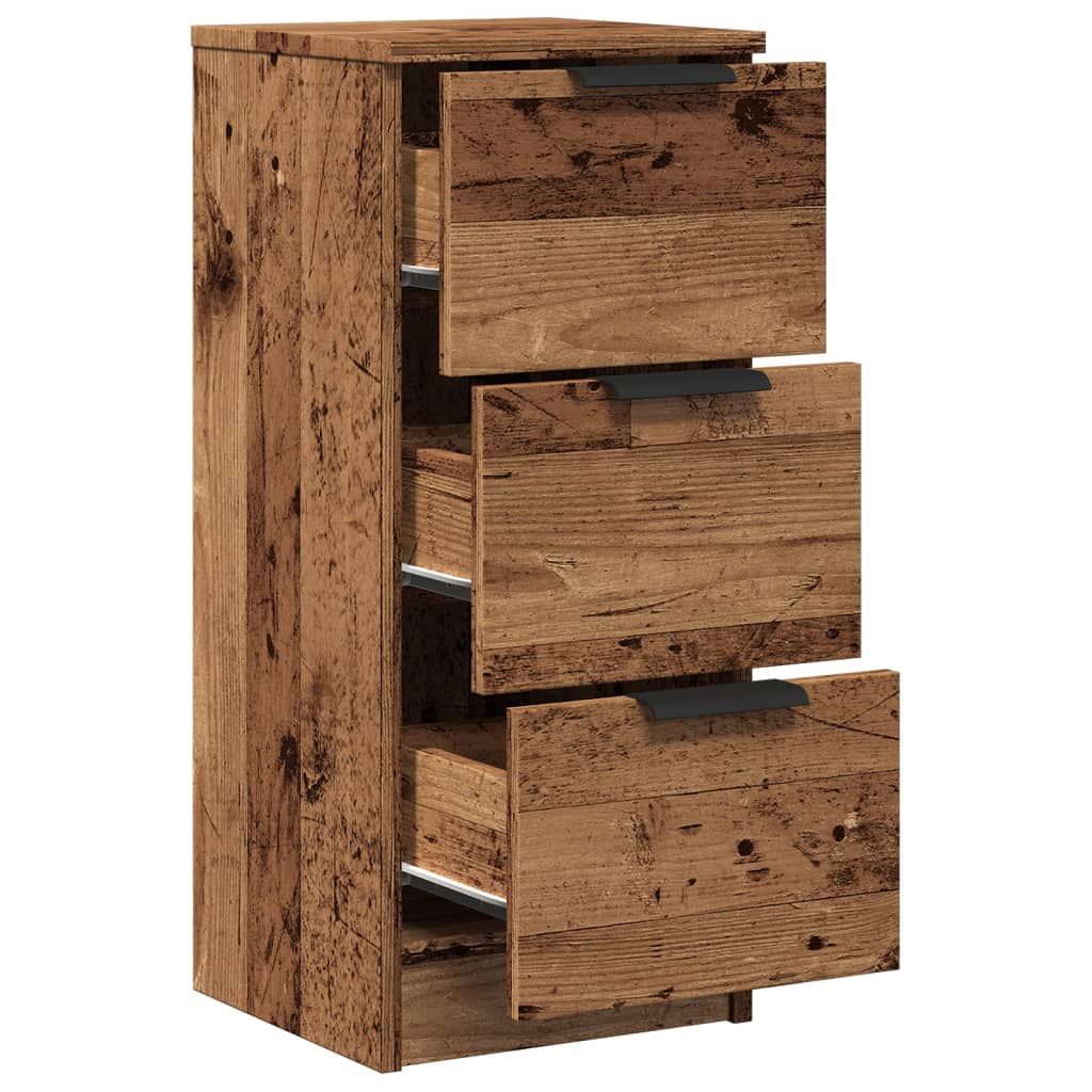Sideboards 2 pcs Old Wood 30x30x70 cm Engineered Wood