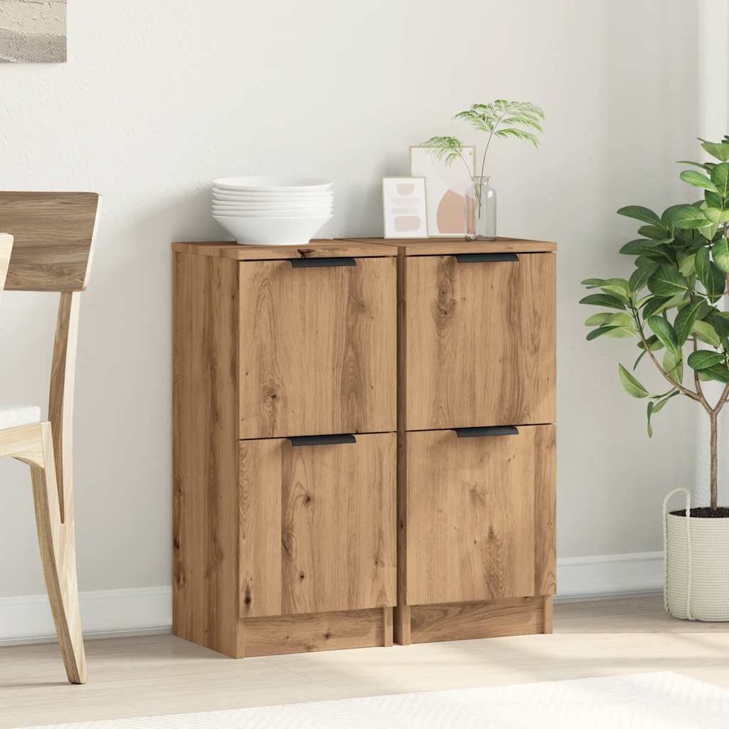 Sideboards 2 pcs Artisan Oak 30x30x70 cm Engineered Wood
