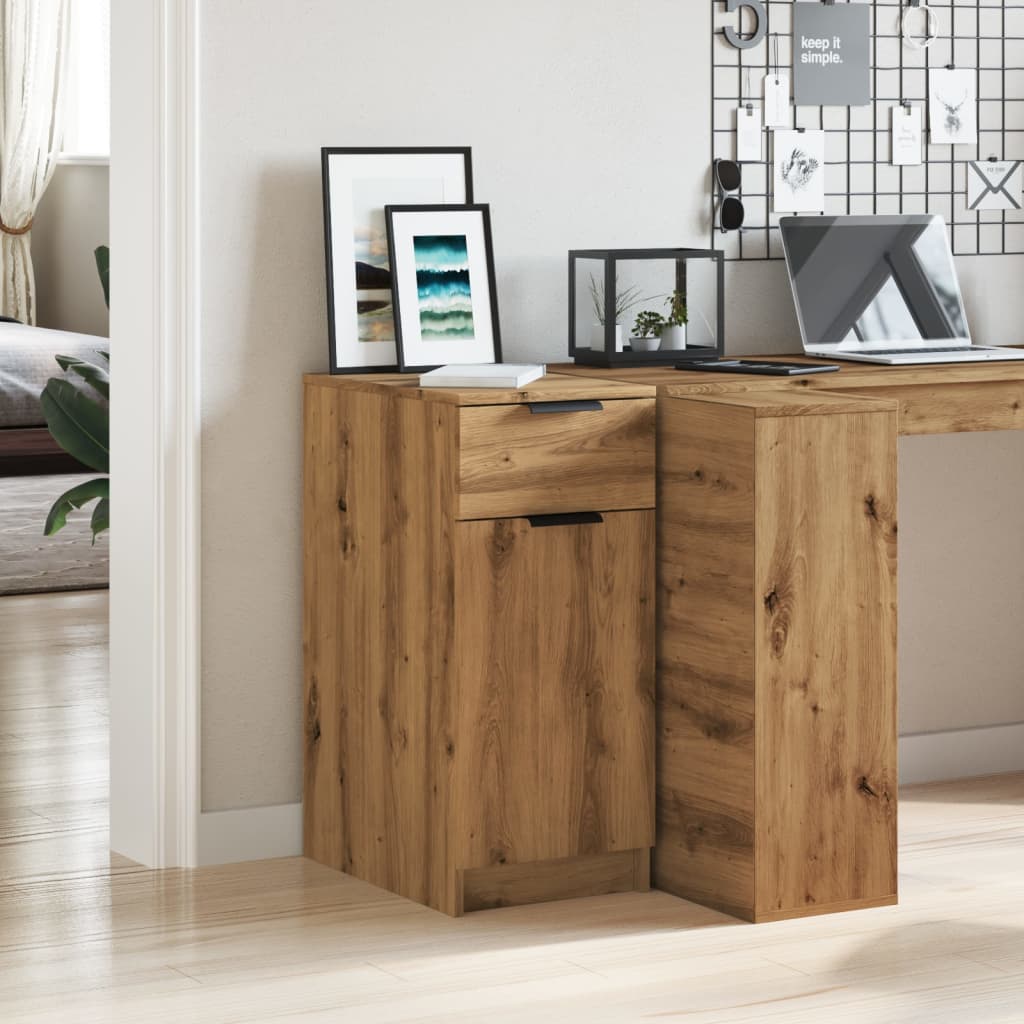 Desk Cabinet Artisan Oak 33x50x75 cm Engineered Wood