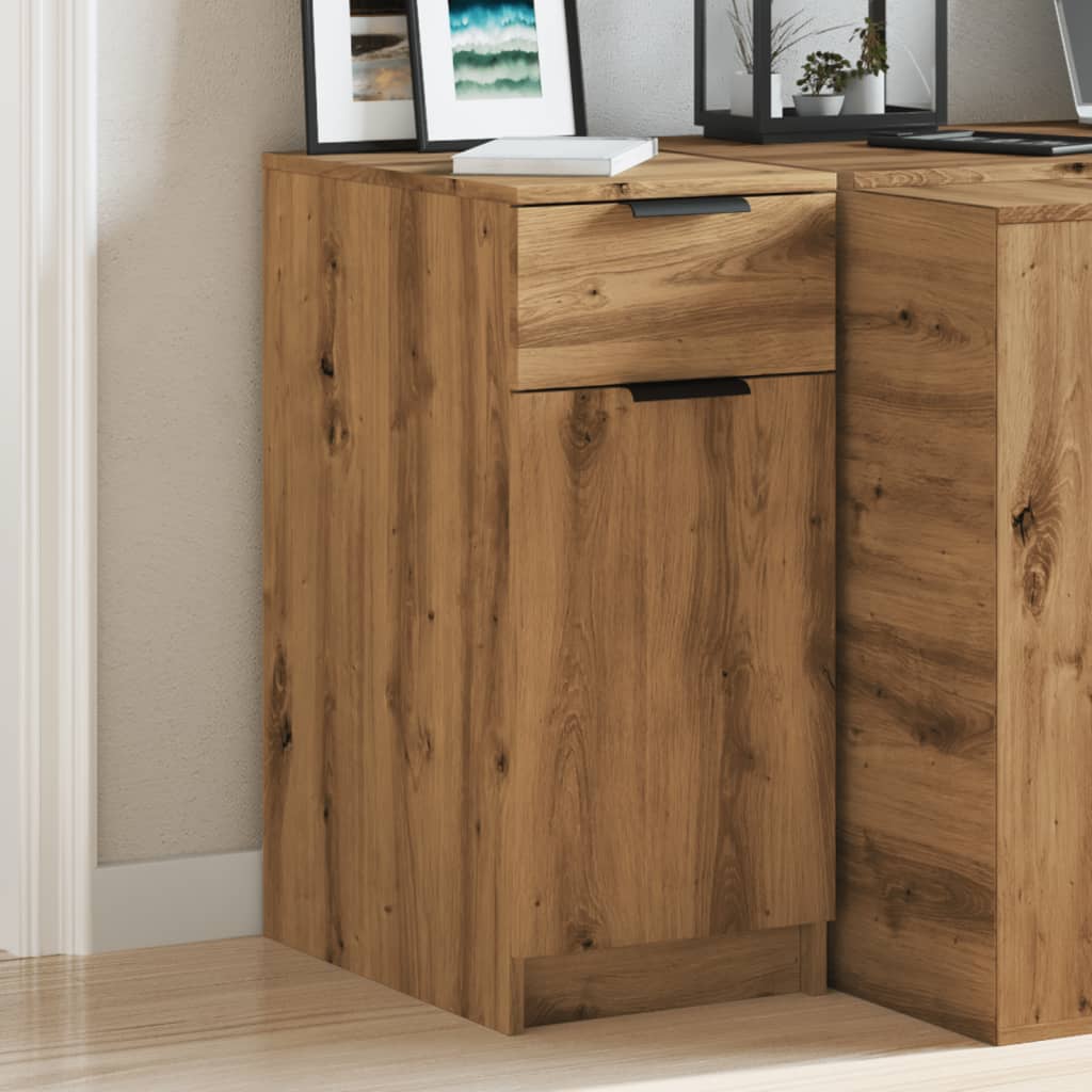 Desk Cabinet Artisan Oak 33x50x75 cm Engineered Wood