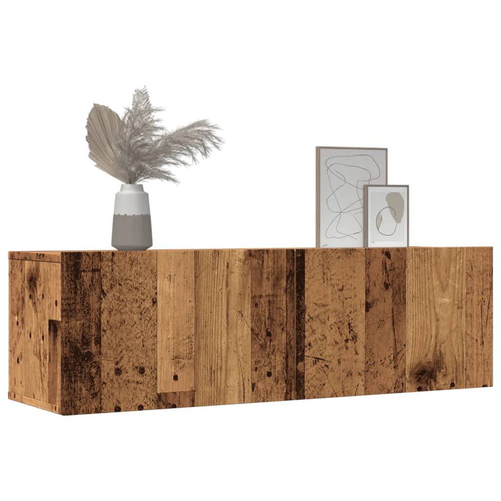 TV Cabinets Wall-mounted 2 pcs Old Wood 100x30x30 cm