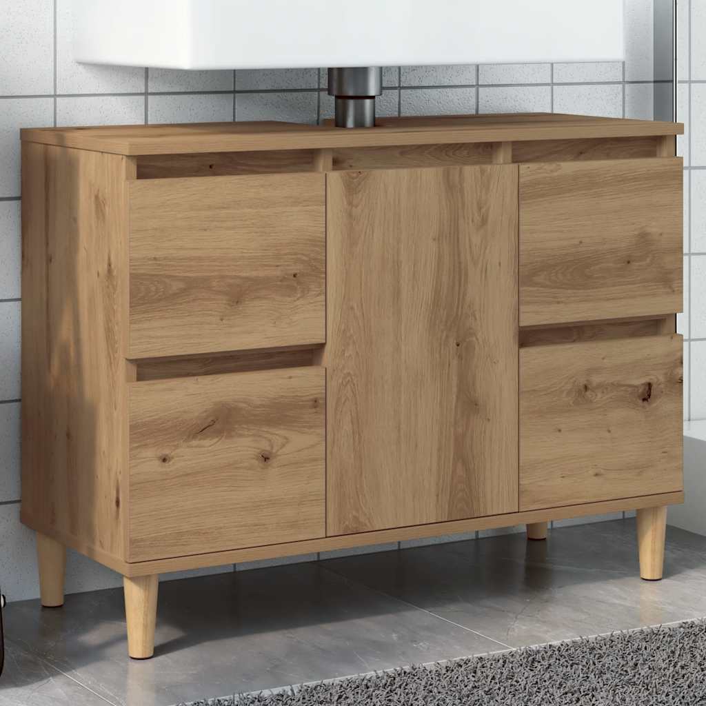 Sink Cabinet Artisan Oak 80x33x60 cm Engineered Wood