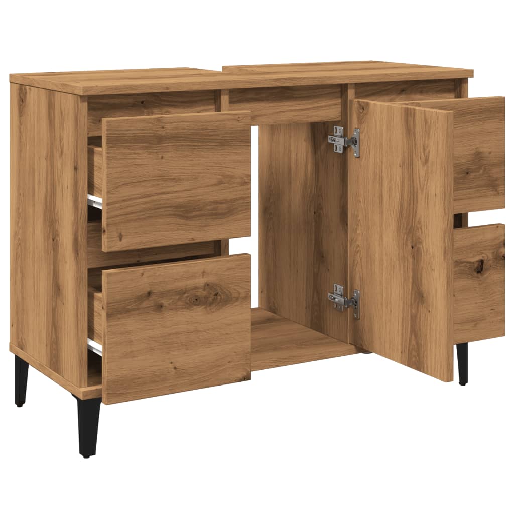 Sink Cabinet Artisan Oak 80x33x60 cm Engineered Wood