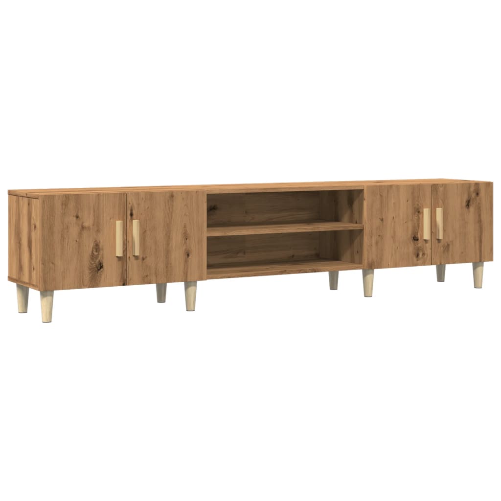 Modern Wooden 70 Inch TV Tele Stand Unit Cabinet With 4 Doors & Open Storage