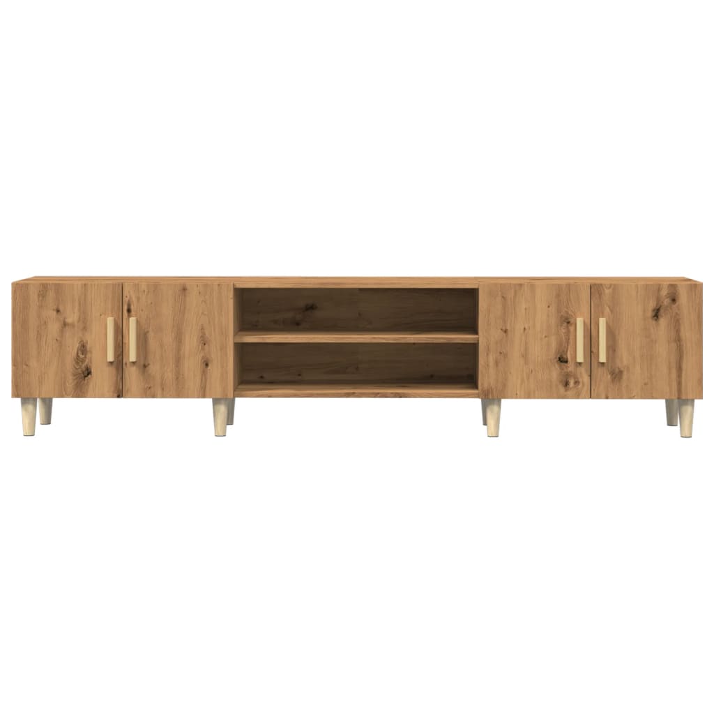 Modern Wooden 70 Inch TV Tele Stand Unit Cabinet With 4 Doors & Open Storage