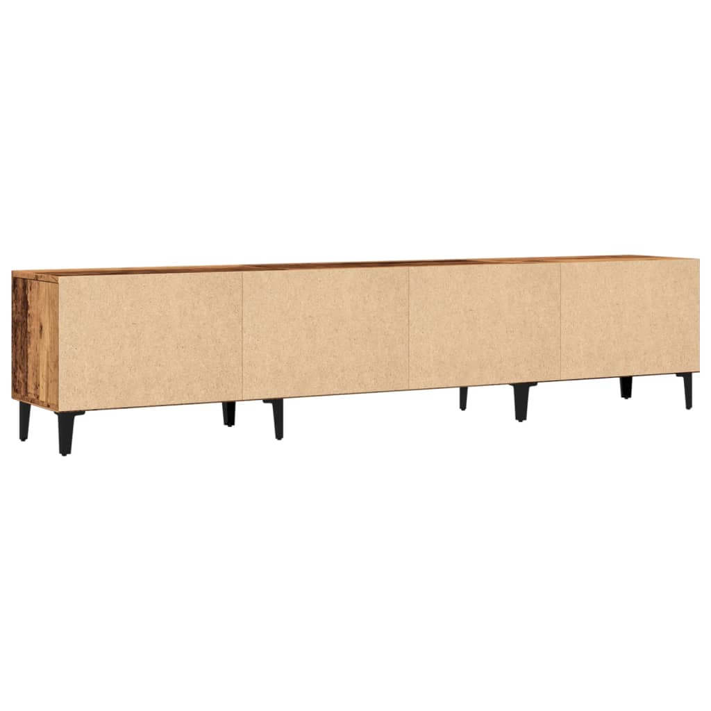 Modern Wooden Low Wide TV Tele Stand Media Unit Storage Cabinet With Doors