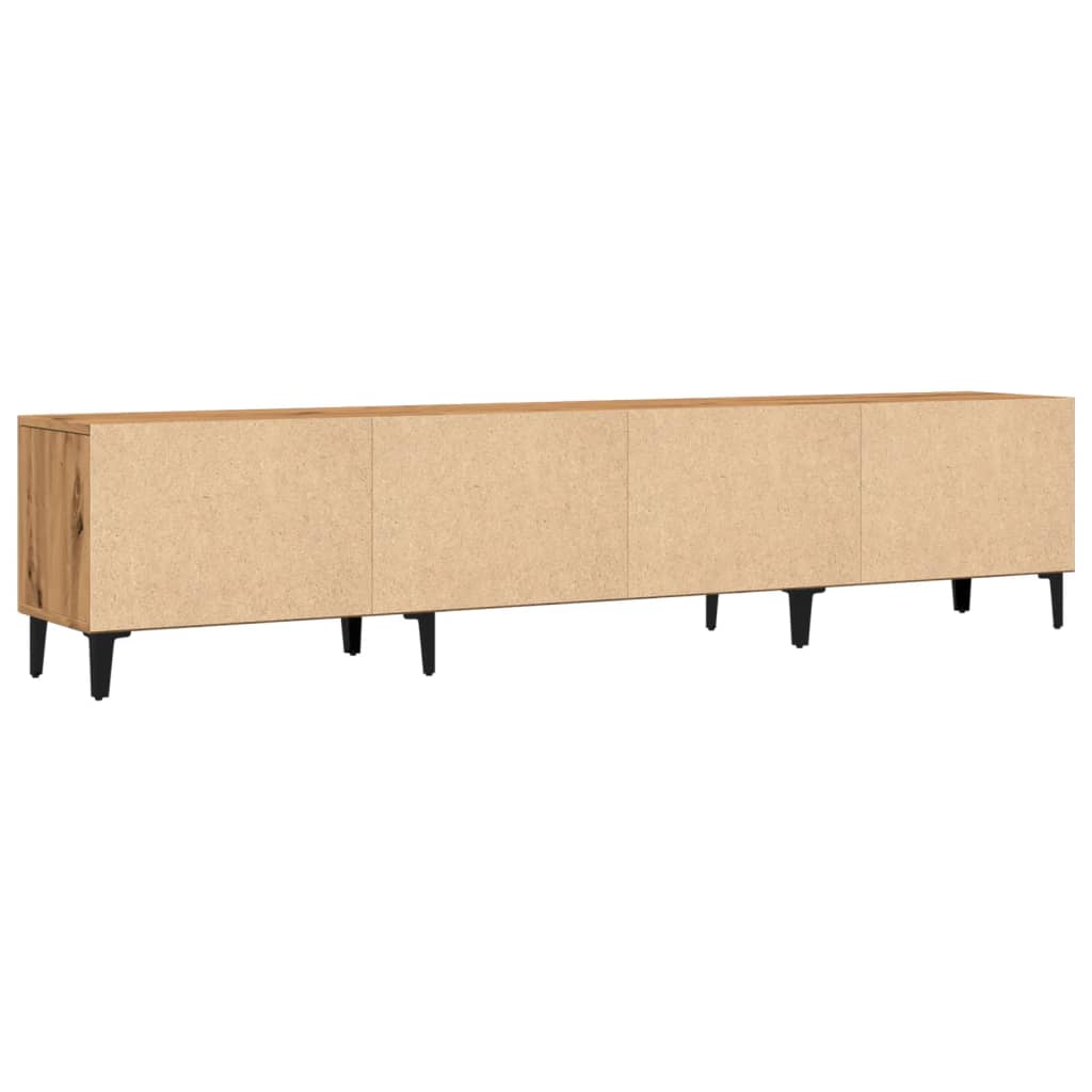 Modern Wooden Low Wide TV Tele Stand Media Unit Storage Cabinet With Doors