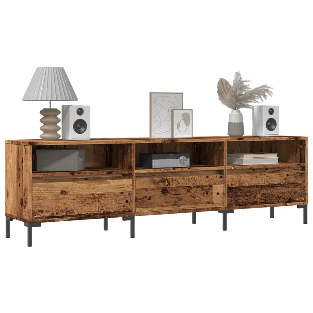 Modern Wooden 60 Inch TV Tele Stand Unit Cabinet With 3 Drawers & Open Storage