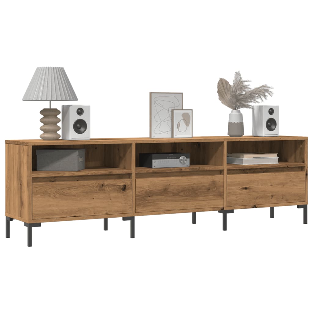 Modern Wooden 60 Inch TV Tele Stand Unit Cabinet With 3 Drawers & Open Storage