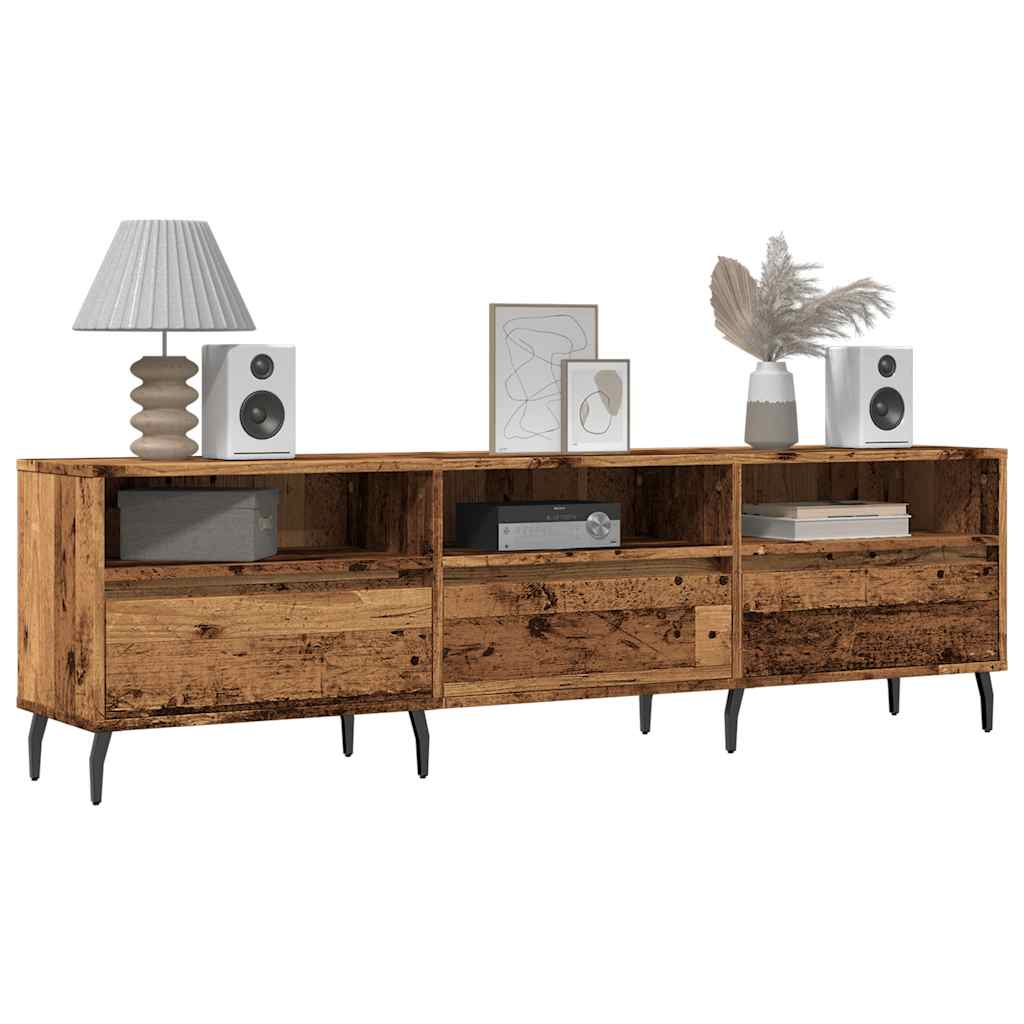 Modern Wooden 59 Inch TV Tele Stand Unit Cabinet With 3 Drawers & Open Storage
