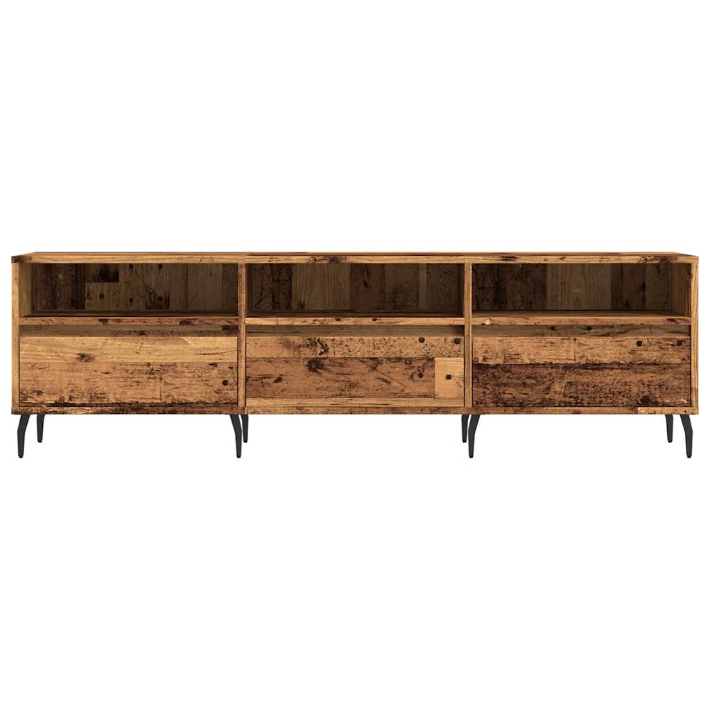 Modern Wooden 59 Inch TV Tele Stand Unit Cabinet With 3 Drawers & Open Storage