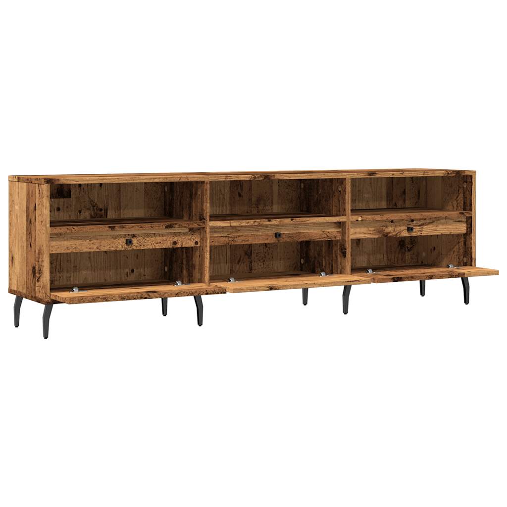 Modern Wooden 59 Inch TV Tele Stand Unit Cabinet With 3 Drawers & Open Storage