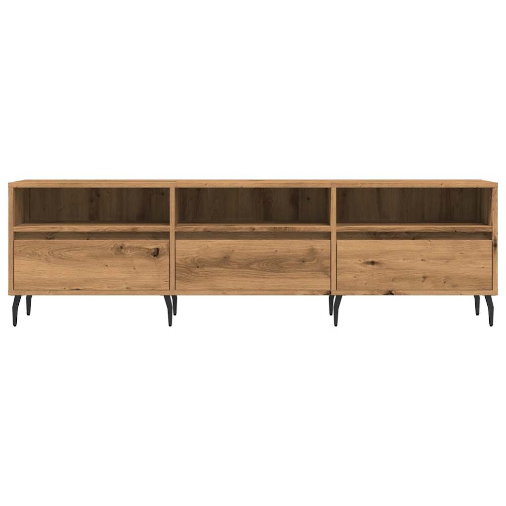 Modern Wooden 59 Inch TV Tele Stand Unit Cabinet With 3 Drawers & Open Storage