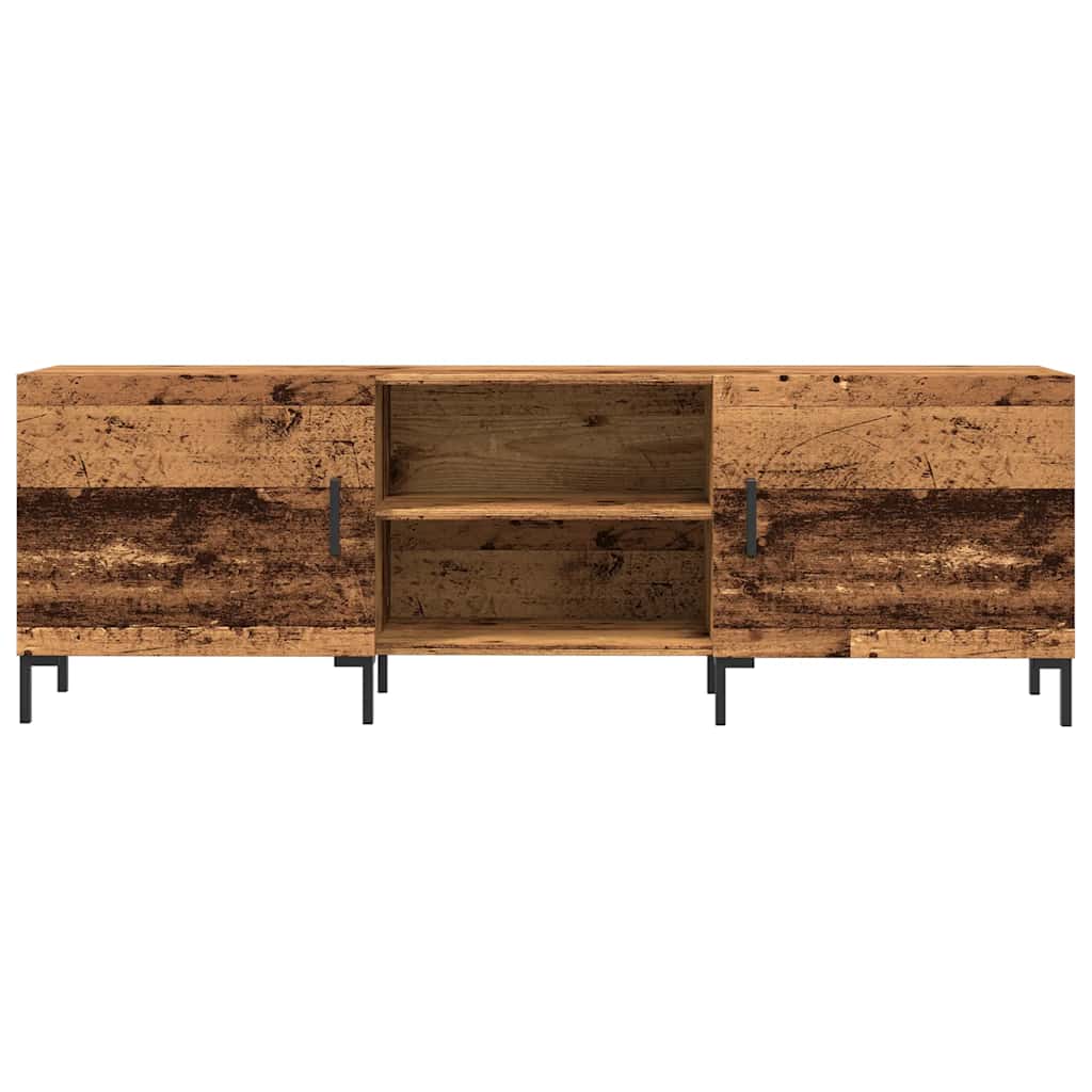 Modern Wooden TV Tele Stand Unit Media Cabinet With 2 Doors & Storage Shelf