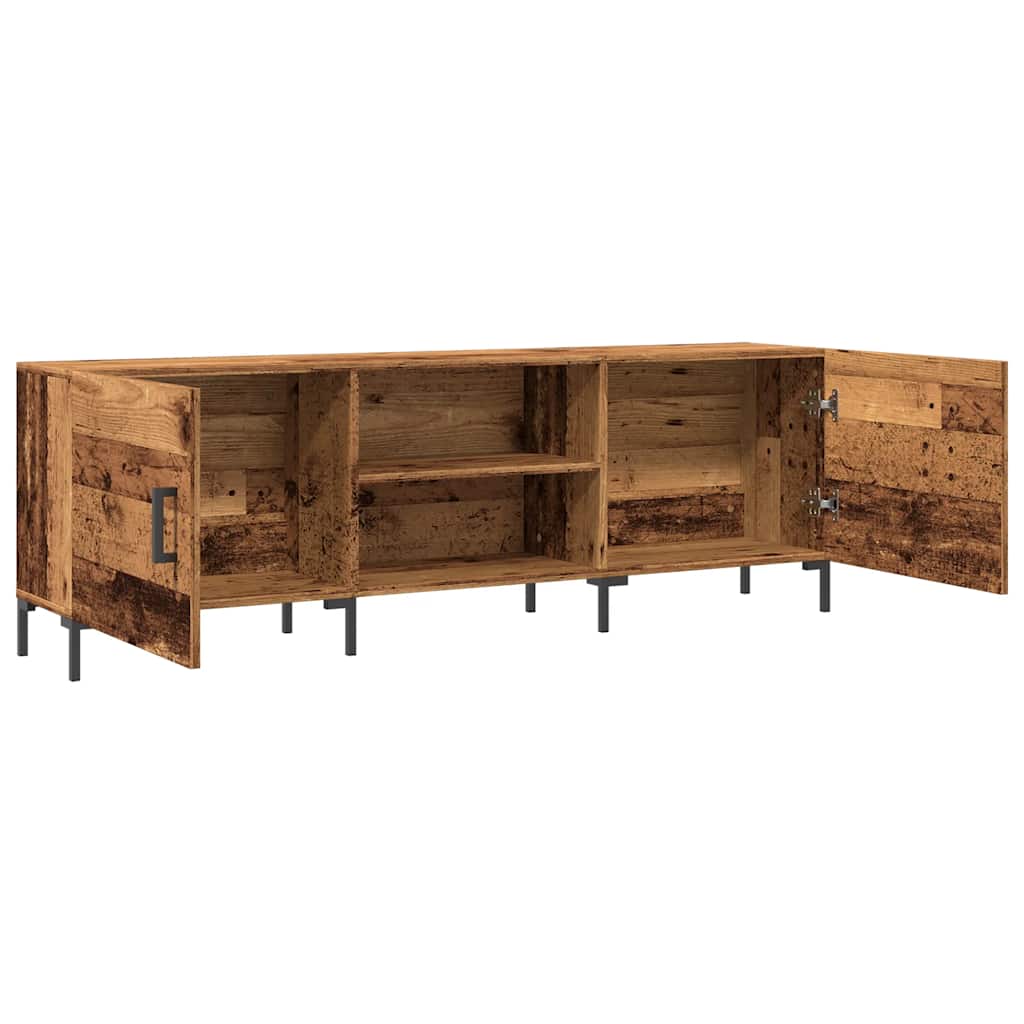 Modern Wooden TV Tele Stand Unit Media Cabinet With 2 Doors & Storage Shelf