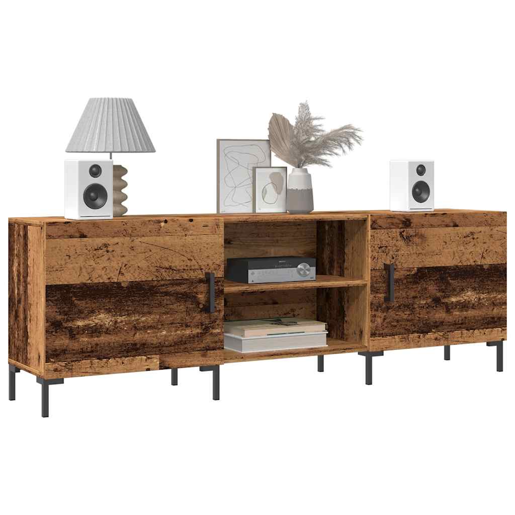 Modern Wooden TV Tele Stand Unit Media Cabinet With 2 Doors & Storage Shelf